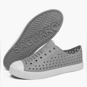 SAGUARO Unisex Lightweight Breathable Flexible Slip-On Water Shoes-Light Grey